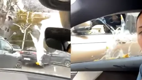 Filmat în trafic: Ce amendă primești dacă arunci cu ouă în mașina altui șofer?