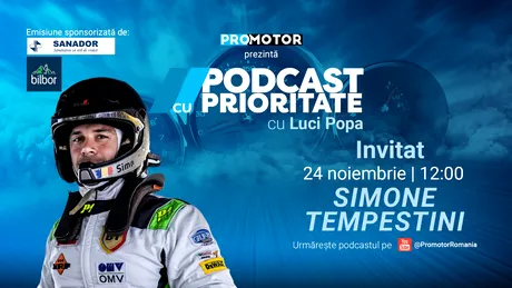 Simone Tempestini la „Podcast cu Prioritate” #86 by ProMotor: despre carieră, pasiunea pentru viteză și idolul său în motorsport