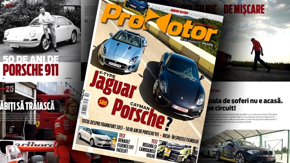 În revista ProMotor nr. 105 din octombrie ”plouă” cu subiecte de top! 