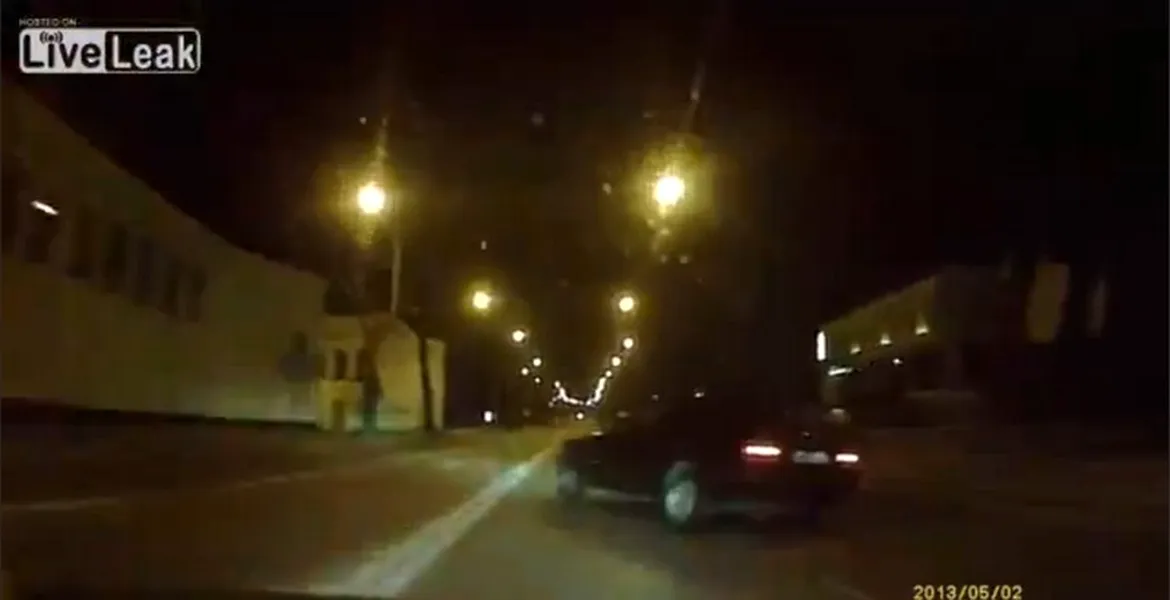 Liniuţă fatală în miez de noapte. VIDEO