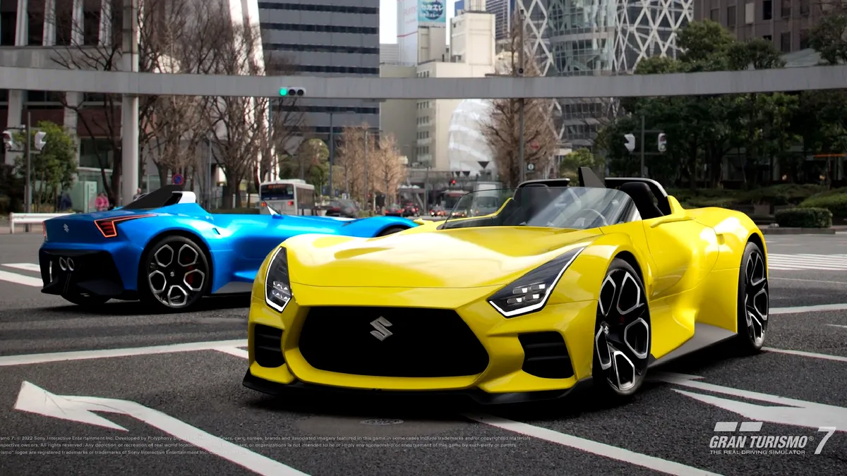 Conceptul Suzuki Vision Gran Turismo este un roadster cu un motor hibrid Hayabusa