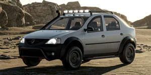 Dacia Logan, transformată într-un adevărat off-roader de un artist român – VIDEO