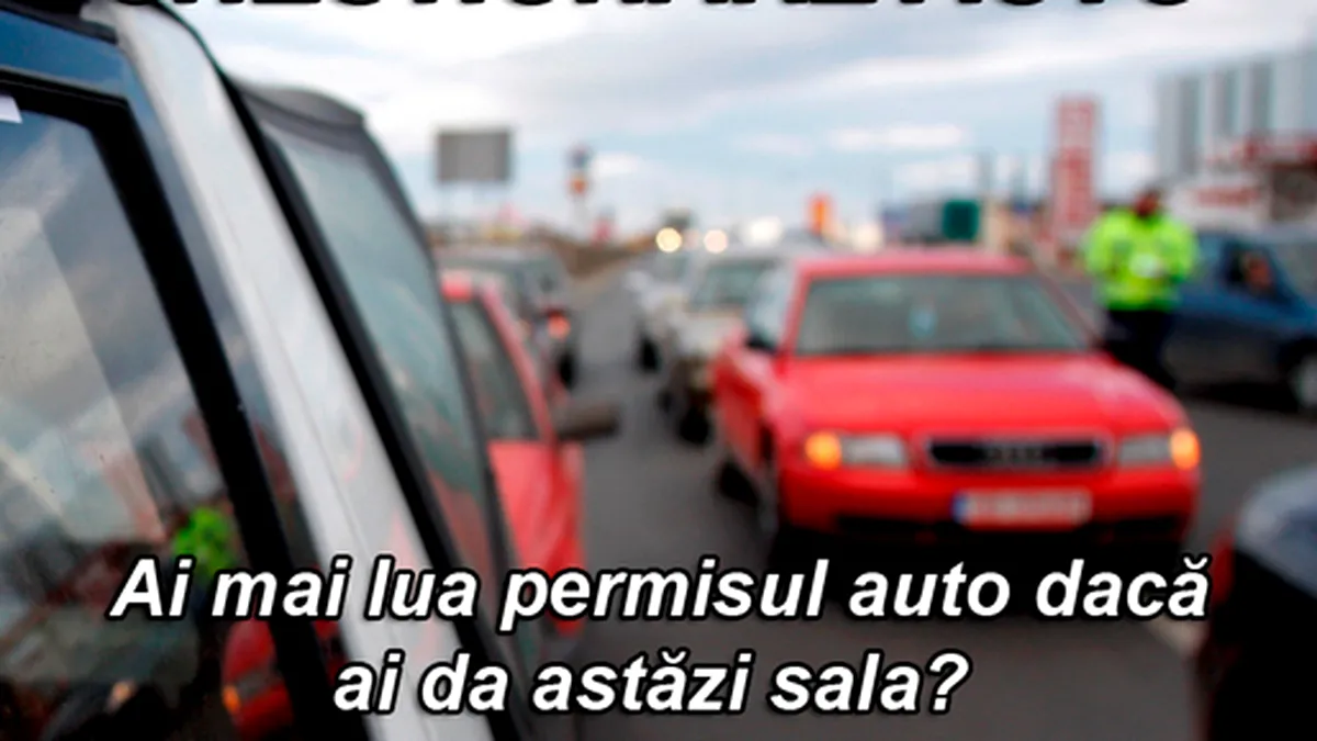 Chestionare auto. Autoturismul semnalizează intenţia de a se pune în mişcare. Puteţi efectua depăşirea?