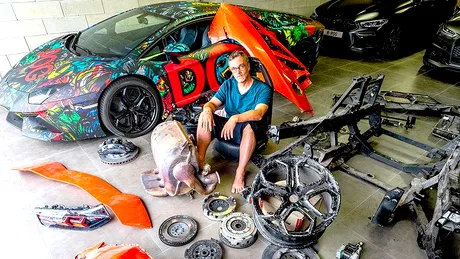 A plătit 300.000 de euro pentru a repara un Lamborghini Aventador ușor avariat (VIDEO)