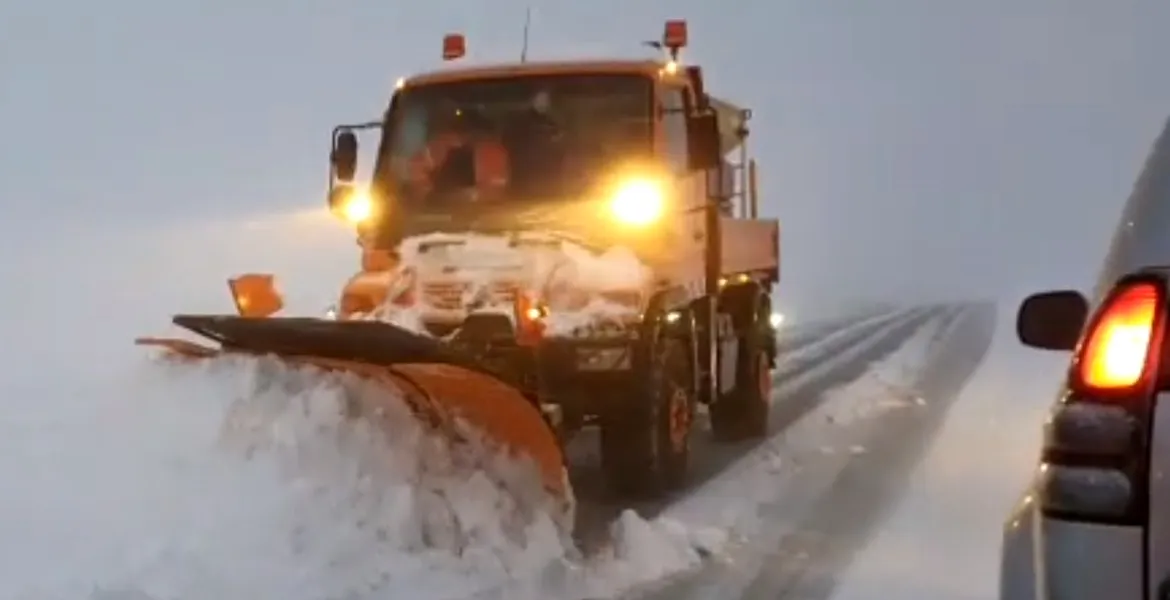 A nins abundent în județul Brașov. Anvelopele de iarnă, obligatorii