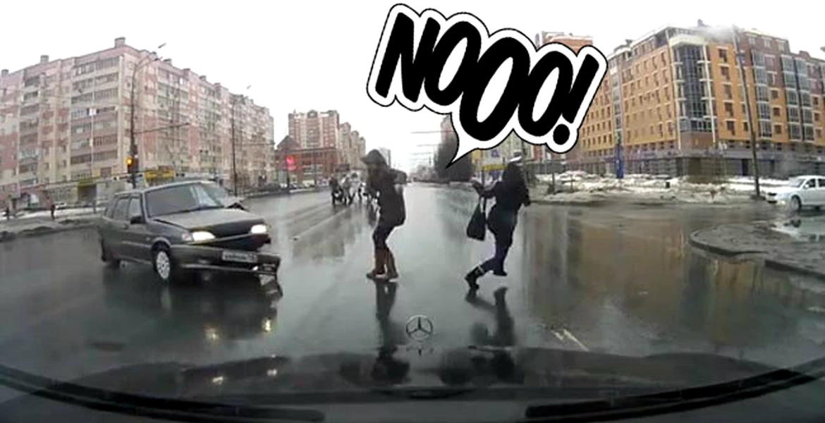 VIDEO: şofer neatent, la un pas de a produce victime nevinovate!