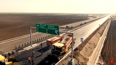 VIDEO cu o secţiune din Autostrada Transilvania care va fi inaugurată în vara acestui an