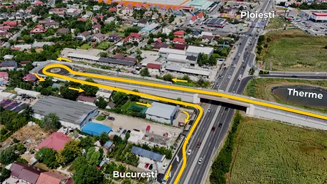 Nou pasaj suprateran, peste DN1, deschis circulației. Va îmbunătăți accesul către Therme - VIDEO