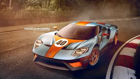 Cineva şi-a imaginat (deja) cum ar arăta noul Ford GT în culorile Gulf şi Martini