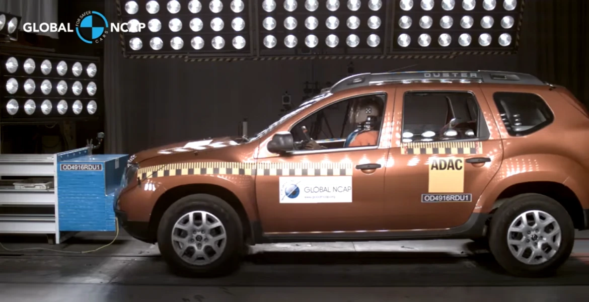 Renault Duster e pilaf la impact (VIDEO CRASH TEST)