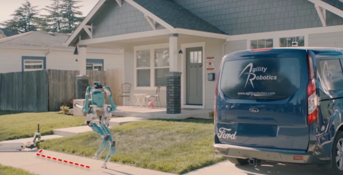 Noul curier robot creat de Ford livrează pachete la uşă – VIDEO