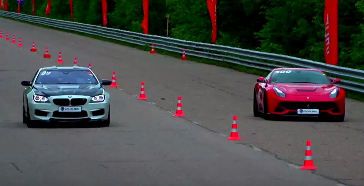 VIDEO: BMW M6 cu 800 CP vs. Ferrari F12 standard. Care pe care?