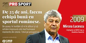 ProSport 25 – 2009. Mircea Lucescu, zeul antrenorilor români: „A fost ceva fabulos cu Italia! Cu acele făclii, parcă ardea stadionul”