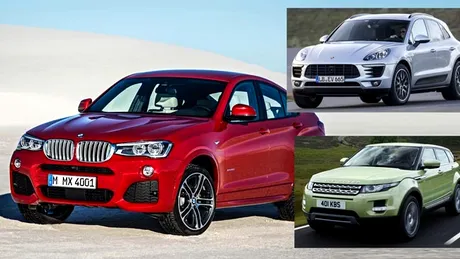 Ce şanse are noul BMW X4 în faţa rivalilor premium Evoque şi Macan?