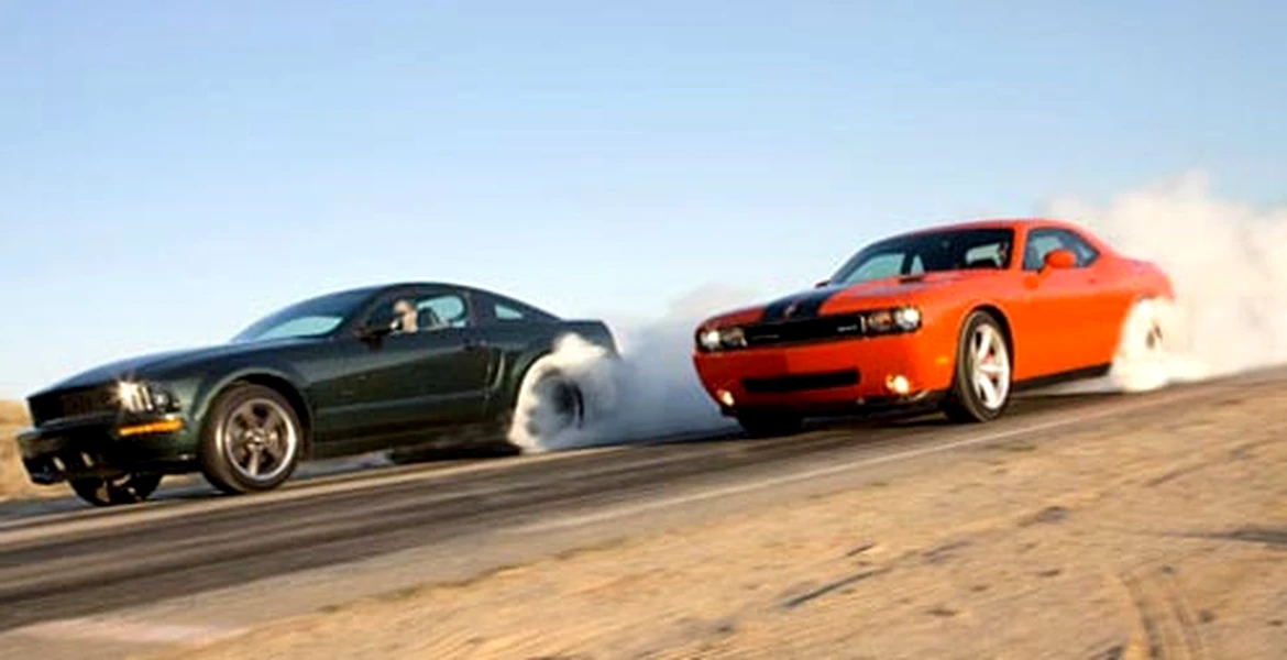 Dodge Challenger SRT8 vs Ford Mustang Bullitt
