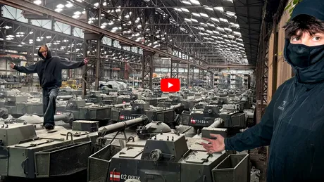Video / Peste 1.000 de tancuri filmate într-un depozit misterios din Europa. Ce spun internauții despre destinația lor