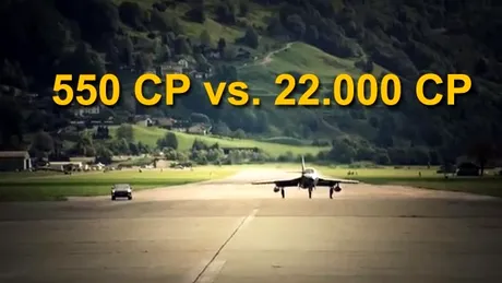 VIDEO DUEL: Nissan GT-R vs. Jet Fighter - cine câştigă... la sol?