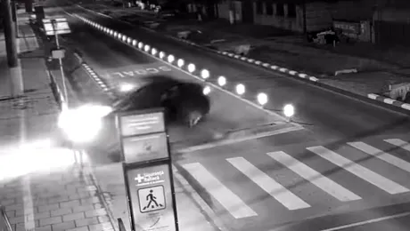 Accident produs la Snagov, în apropierea unui limitator inteligent de viteză. Ce decizie a luat Poliția | VIDEO