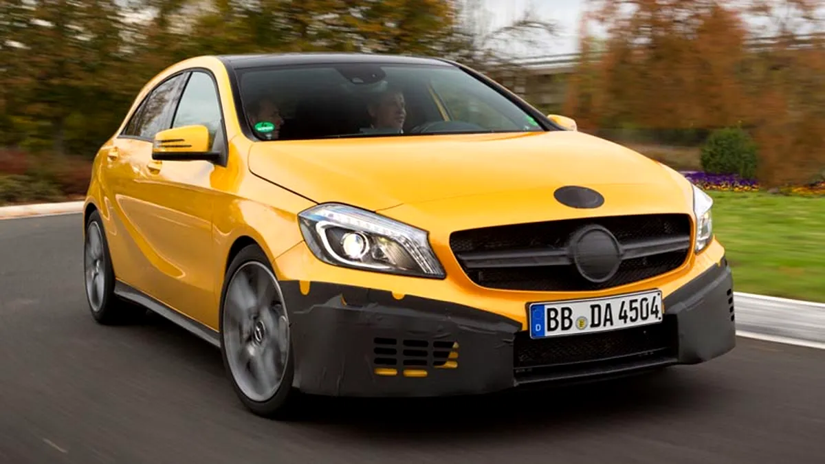 Imagini şi informaţii preliminare cu versiunea sportivă Mercedes-Benz A45 AMG