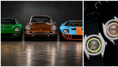 Ceas elvețian inspirat de Lamborghini Miura, Porsche 911 și Ford GT40. Readuce în prim-plan culorile anilor `60 și `70