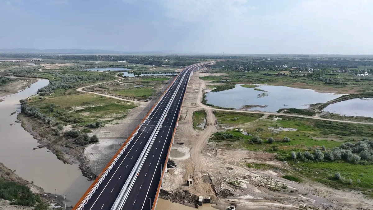 Autostrada Moldovei: Se deschide circulația pe podul peste râul Buzău. Cum arată lucrarea de artă și cât a costat