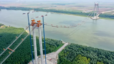 Când vom putea circula pe podul de la Brăila, cel mai spectaculos pod din țară?