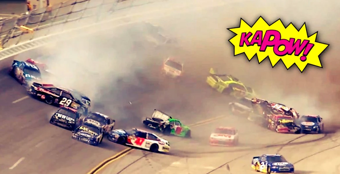 VIDEO: Accident cu 25 de maşini în NASCAR