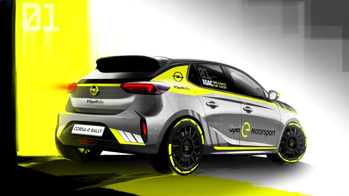 Opel este primul producător auto care prezintă un autovehicul electric de raliu