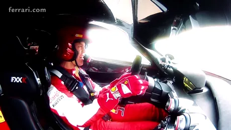 Sebastian Vettel s-a distrat copios cu Ferrari FXX K. VIDEO