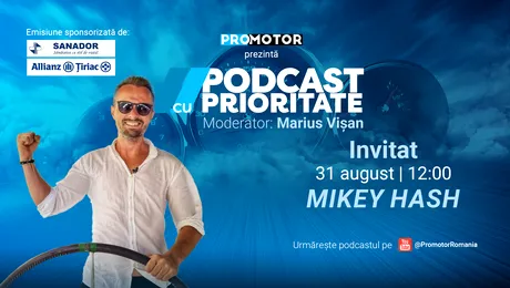 Mikey Hash vine la „Podcast cu Prioritate” #111 by ProMotor. Despre cei trei ani petrecuți pe ocean, întoarcerea în România, BMW, Dacia, motociclete și aviație