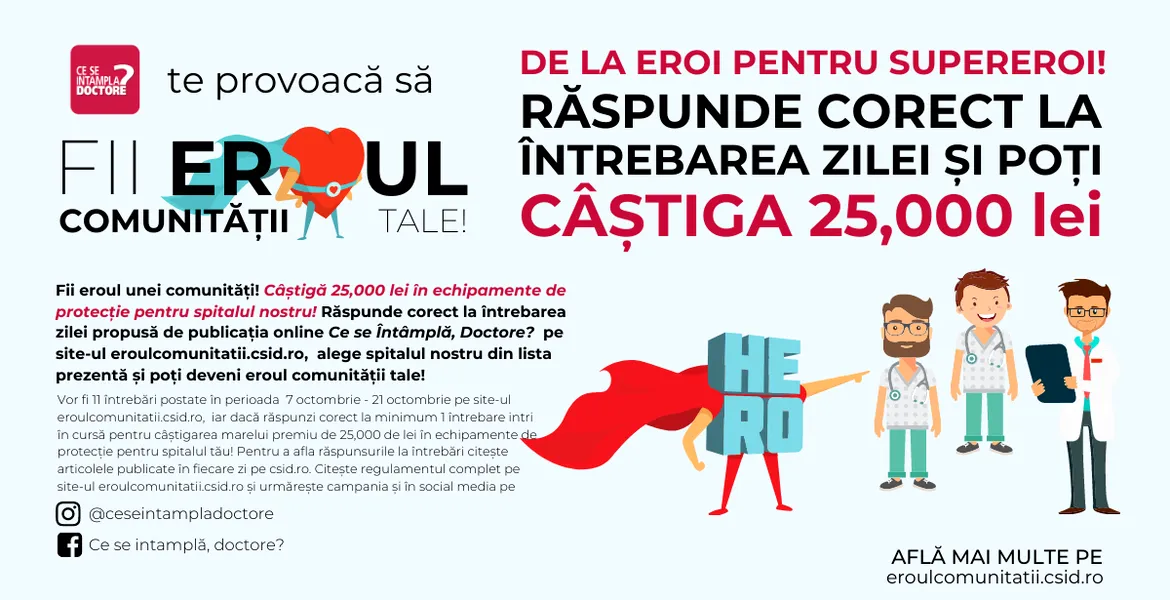Publicația online Ce se Întâmplă, Doctore? lansează campania „FII EROUL COMUNITĂȚII TALE!” De la EROI pentru SUPEREROI!