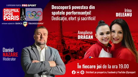 Sportiva Annaliese Drăgan și Irina Deleanu, președintele FR de Gimnastică Ritmică, sunt invitatele emisiunii de joi, 5 octombrie, de la ora 19:00