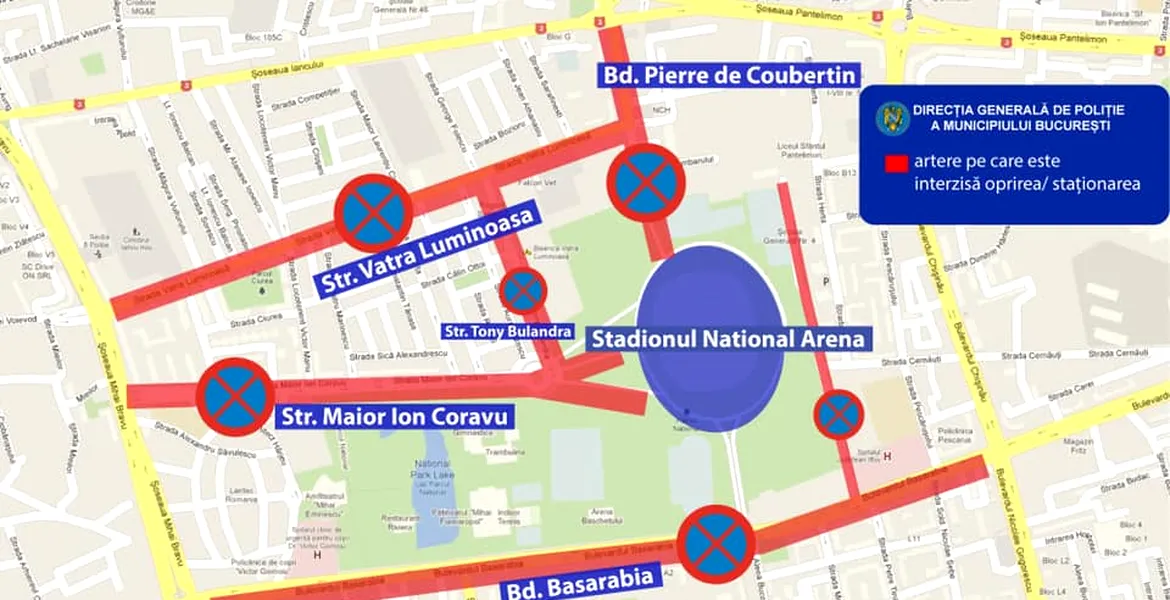 EURO 2020: Restricții pentru mașini în zona Arenei Naționale. Ce soluții au locuitorii din zonă