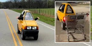 Video | A construit cea mai subțire mașină din lume și internetul a explodat. Acest Ford e mai mic decât un cărucior de cumpărături