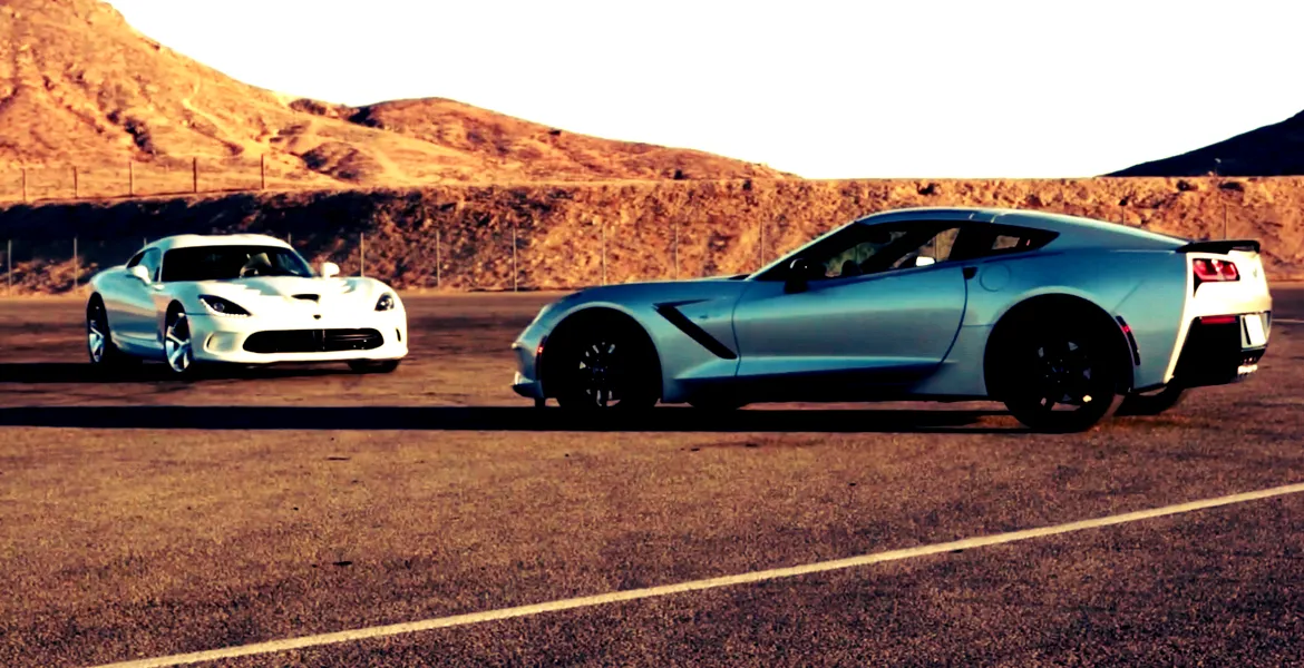Bătălia granzilor: Chevrolet Corvette vs. Viper SRT. VIDEO