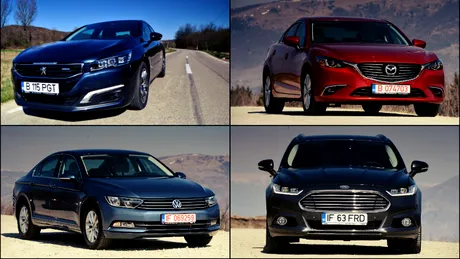 TEST comparativ: Mazda6 vs VW Passat, Ford Mondeo şi Peugeot 508. Noii veniţi din clasa medie