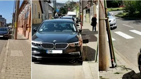 Ce metodă a găsit un șofer de BMW plug-in hybrid pentru a-și încărca mașina pe stradă