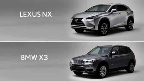 Lexus NX versus BMW X3, din perspectiva Lexus [VIDEO]