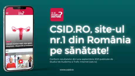 OFICIAL. CSID.ro – cel mai citit site din domeniul Sănătate & îngrijire personală în luna septembrie