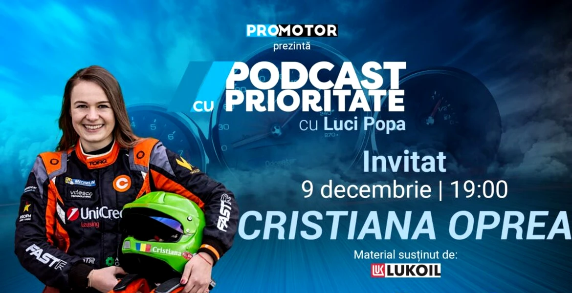 Cristiana Oprea vine la „Podcast cu Prioritate” #25. Noul episod apare sămbătă, 9 decembrie, ora 19:00