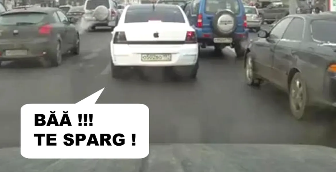 VIDEO: nesimţit care caută probleme în trafic aglomerat