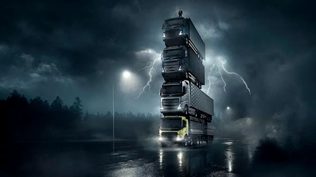 Volvo Trucks a realizat cea mai spectaculoasă reclamă la camioane. Și nu este trucaj!
