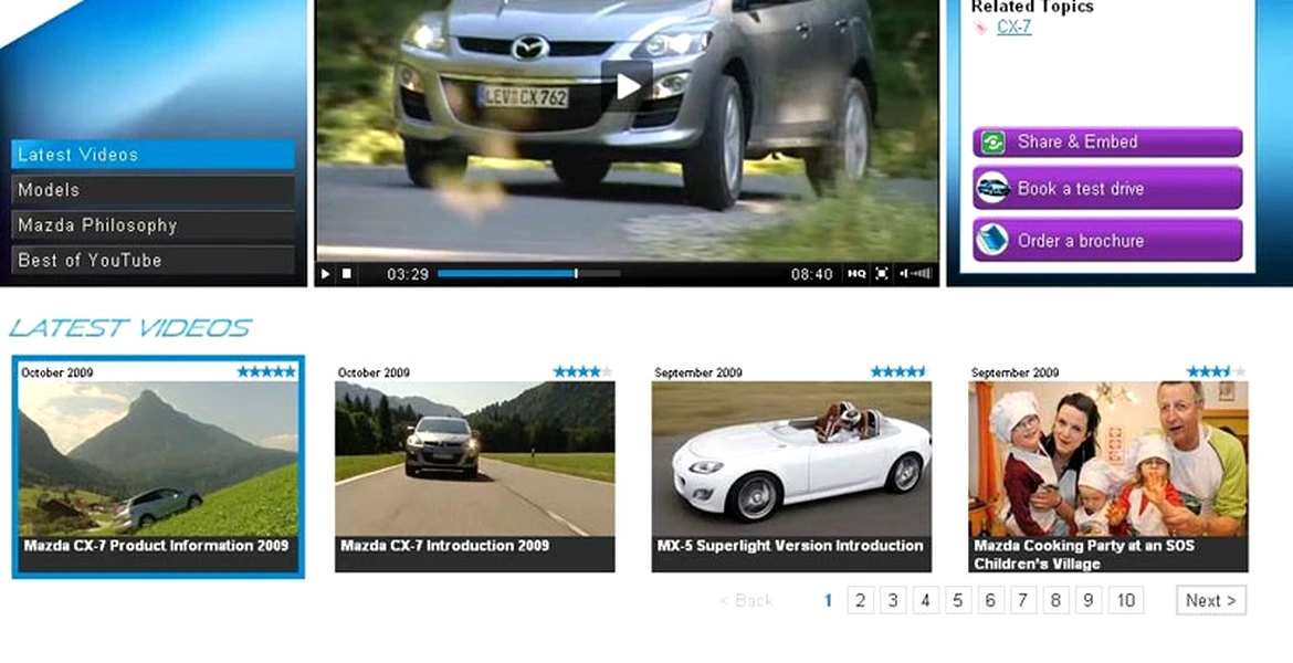Mazda lansează MazdaEurope.tv