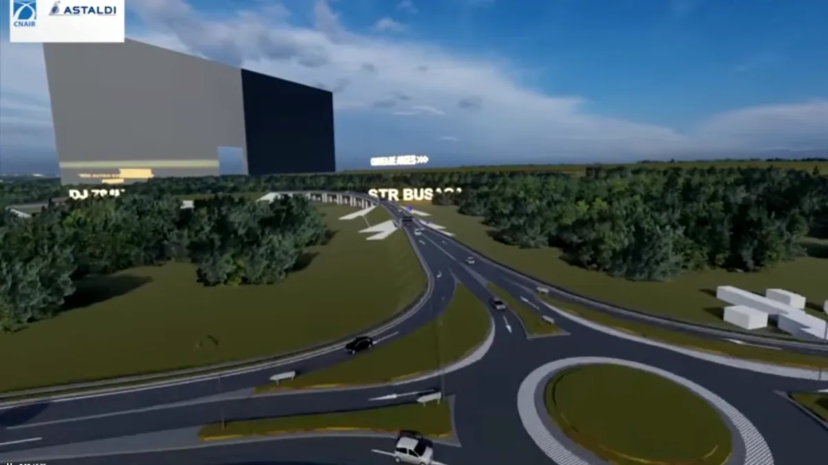 Simulare video 3D pentru lotul 5 al autostrăzii Sibiu - Pitești. Când încep lucrările