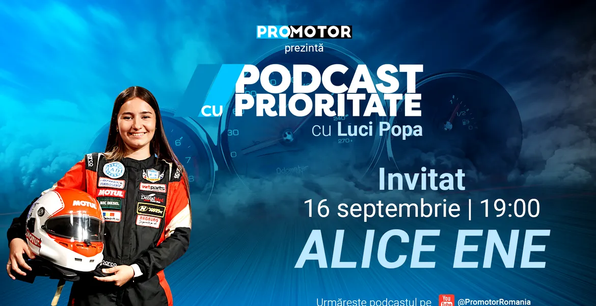 „Podcast cu Prioritate”, ep. 16, apare sâmbătă, 16 septembrie. Invitată: Alice Ene
