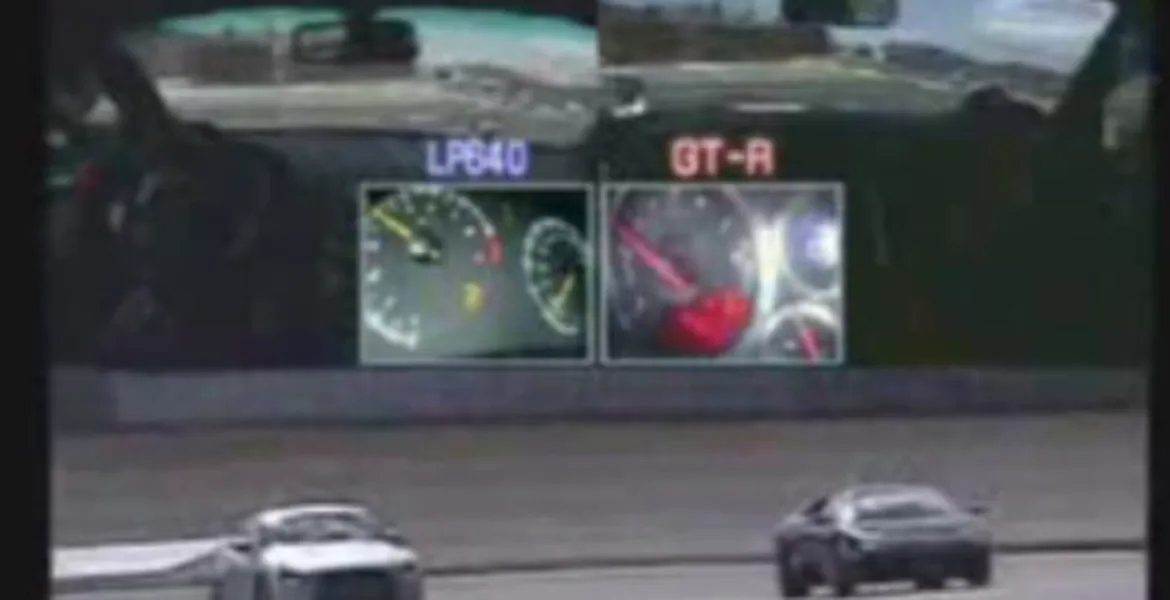 VIDEO: Nissan GT-R vs Lamborghini LP640