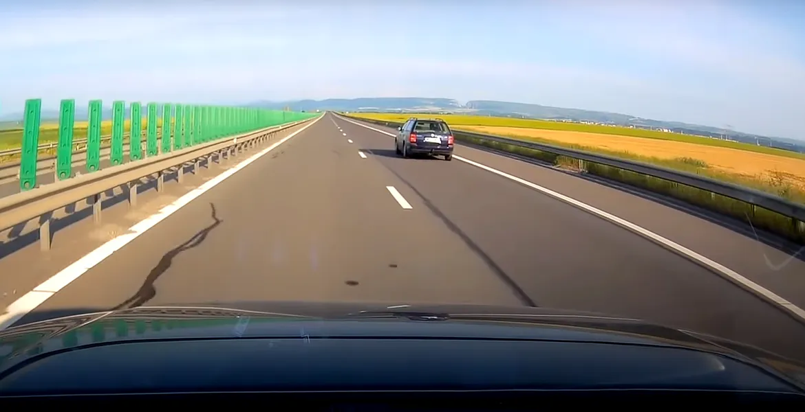 Femeie filmată în timp ce conducea pe contrasens pe A3 – VIDEO