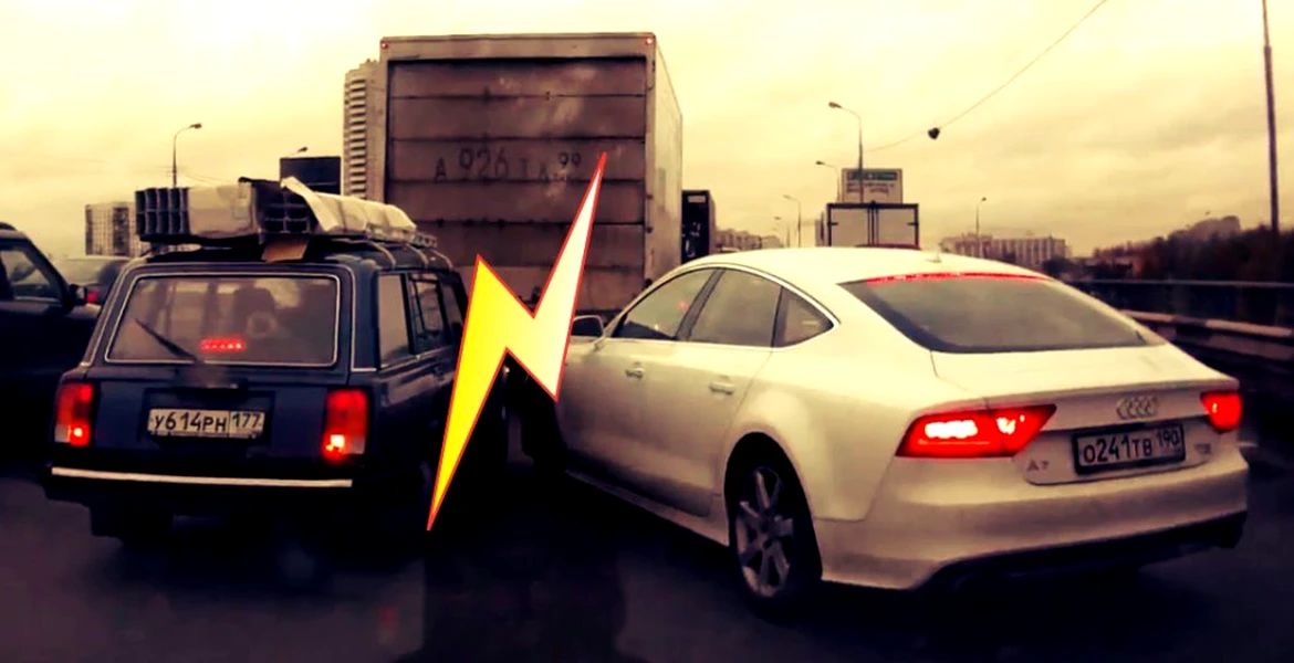 VIDEO: Şofer de Audi A7 versus şofer de Lada