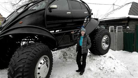 Când nu fac accidente, ruşii inventează monster trucks