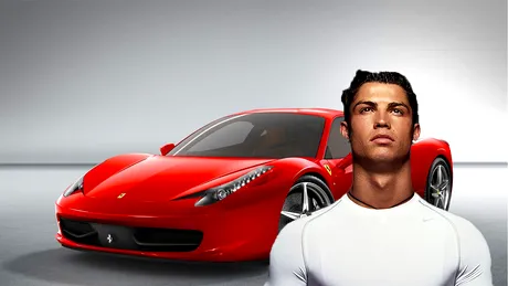 Cristiano Ronaldo va testa Ferrari 458 Italia